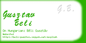 gusztav beli business card